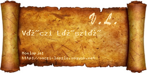 Váczi László névjegykártya