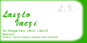 laszlo vaczi business card